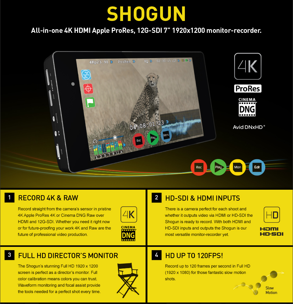 Nouveautés Atomos au NAB : les nouveaux enregistreurs Shogun & Star débarquent