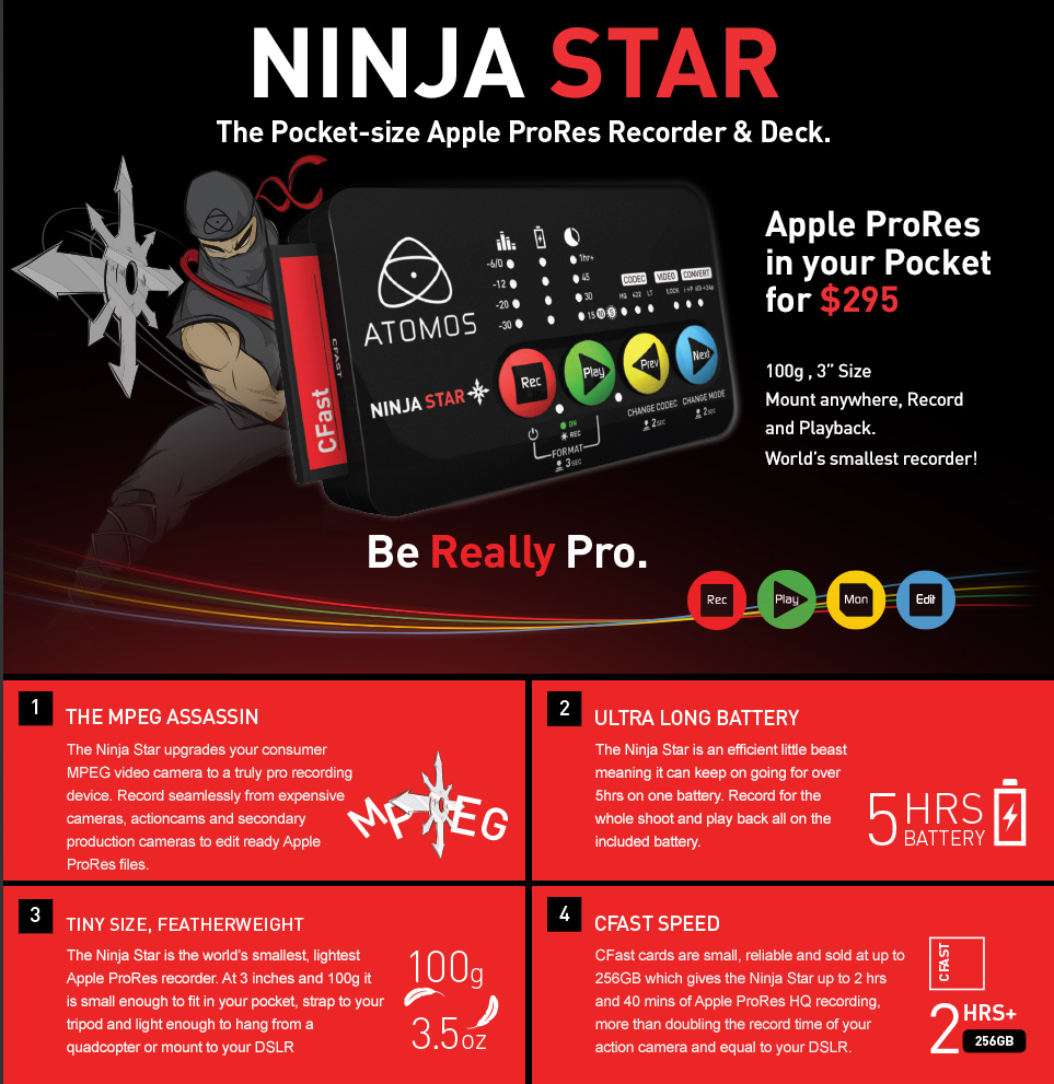 Nouveautés Atomos au NAB : les nouveaux enregistreurs Shogun & Star débarquent