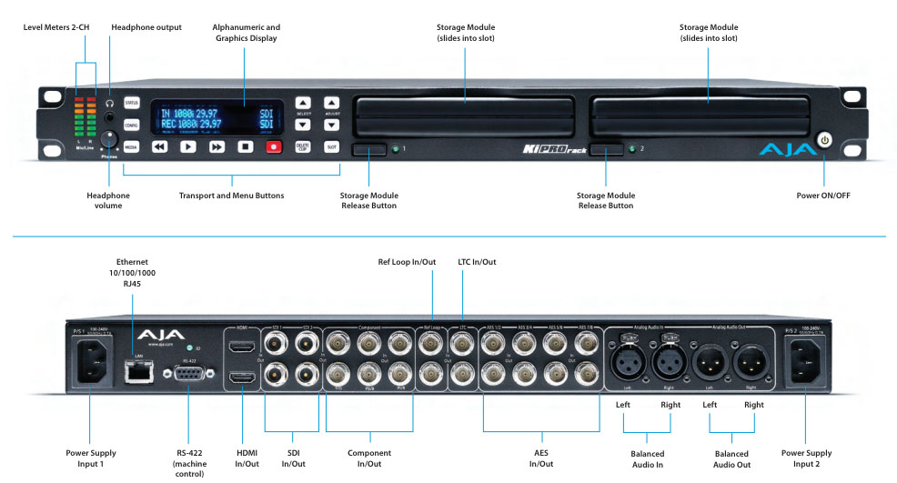ENREGISTREUR AJA KI PRO RACK