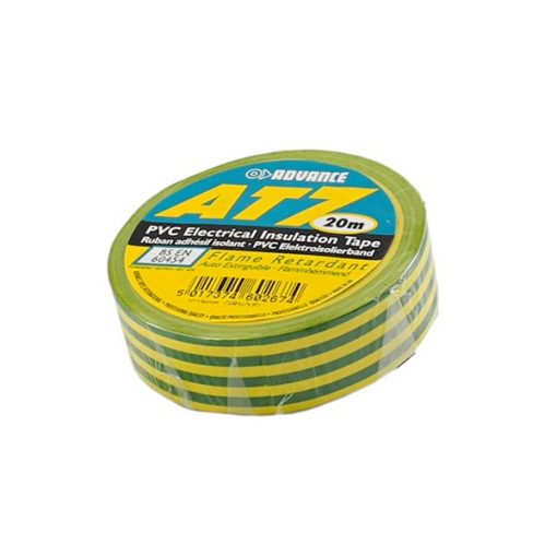 Advance Tape AT7 PVC Isolation 19mm X 20m Barnier Jaune-vert