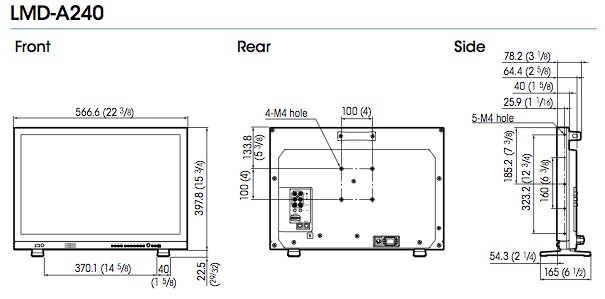 Sony LMD-A240 - Moniteur 24" FullHD Sony LMD-A240 - Moniteur 24" FullHD