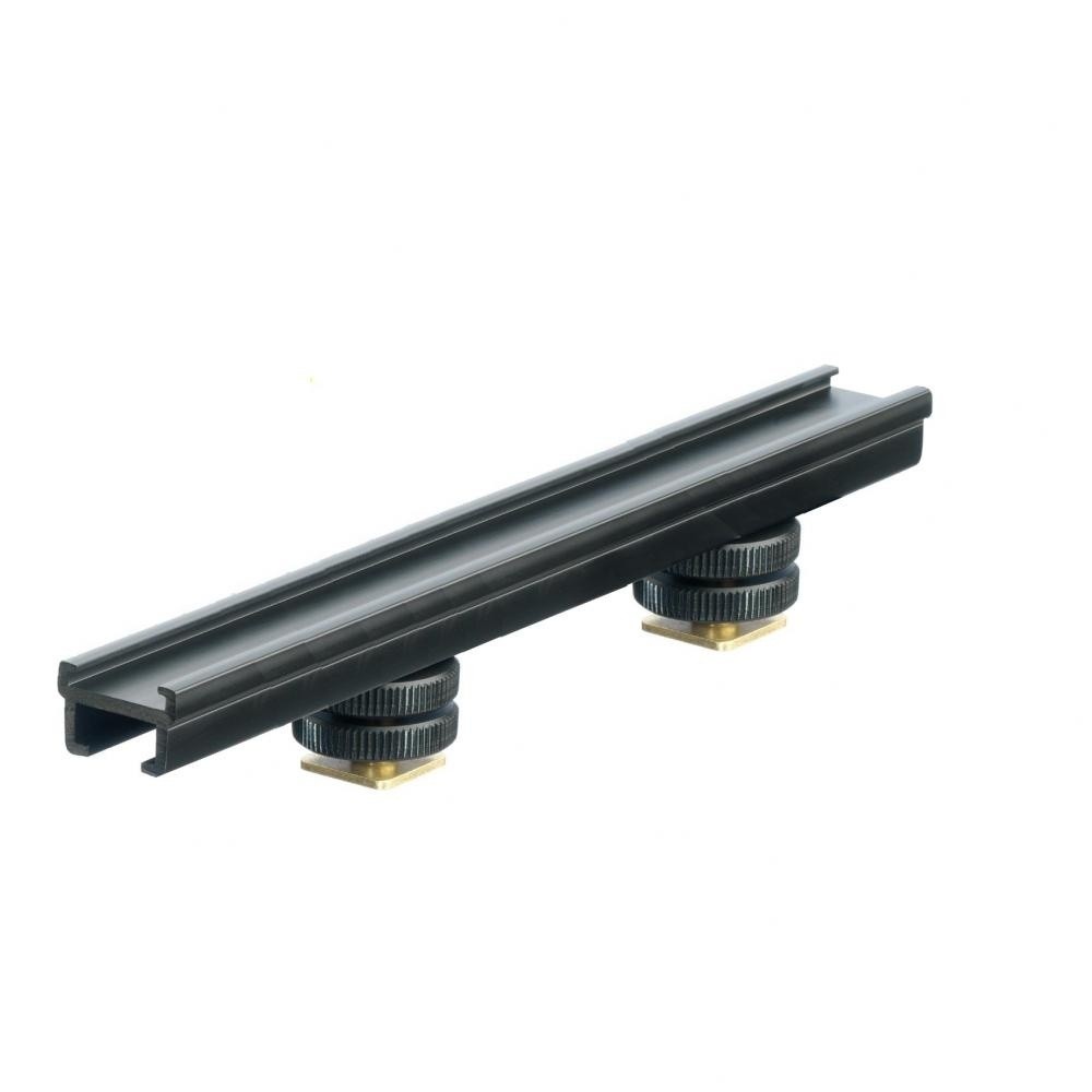 Rycote Rail d'Extension 20 cm + 2 Adaptateurs Griffe Porte Flash