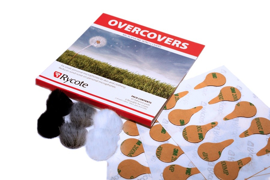 Rycote Overcover sachet 30 Adhesifs + 6 Fourrures