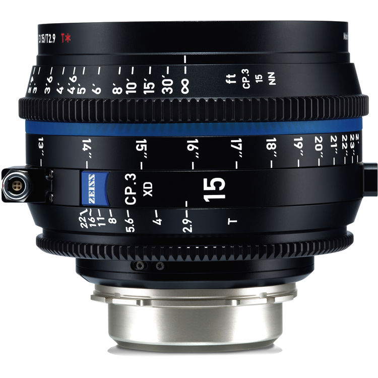 Zeiss CP.3 15mm T2.9 (PL, métrique) XD - Objectif Prime Cinéma