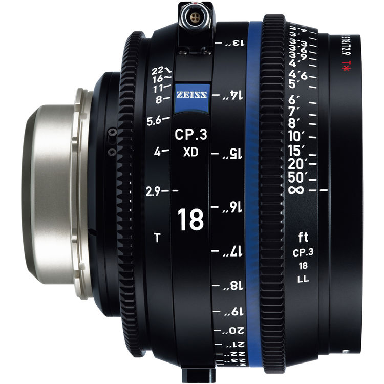 Zeiss CP.3 18mm T2.9 (PL, imperial) XD - Objectif Prime Cinéma Zeiss CP.3 18mm T2.9 (PL, imperial) XD - Objectif Prime Cinéma