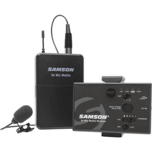KIT 2 CANAUX HF POUR SMARTPHONE AVEC MICRO CRAVATE SAMSON GO MIC MOBILE
