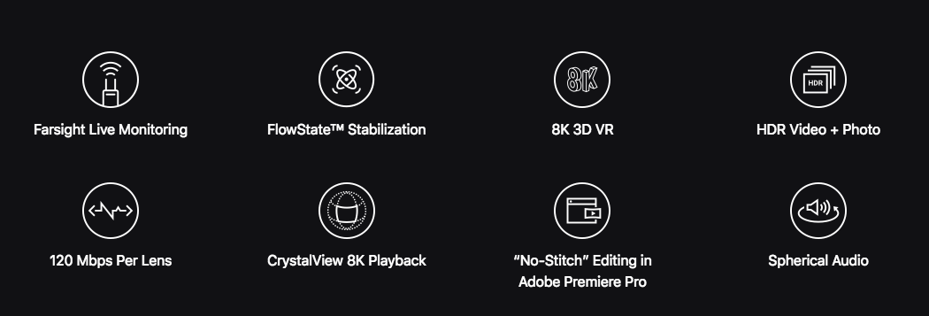 INSTA 360 PRO 2 8K 3D - Caméra 360°
