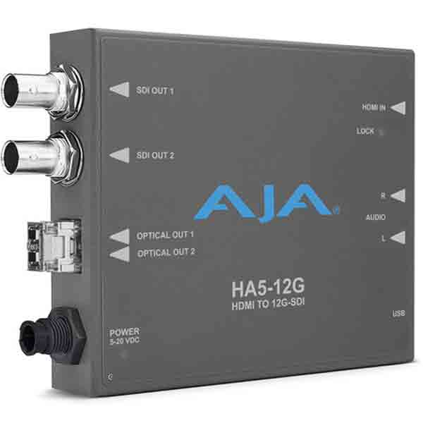 CONVERTISSEUR HDMI 2 VERS 12G-SDI AVEC EMETTEUR AJA HA5-12G-T CONVERTISSEUR HDMI 2 VERS 12G-SDI AVEC EMETTEUR AJA HA5-12G-T