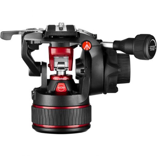 Manfrotto Nitrotech 608 avec Trépied Twin Legs Aluminium MS – Kit Rotule Vidéo avec trépied – Image 4