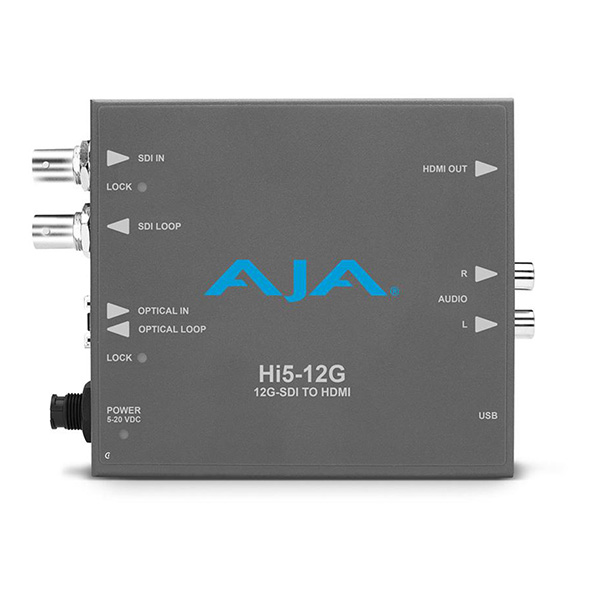 Aja HI5-12G-R - mini convertisseur 12G-SDI vers HDMI 2.0 Aja HI5-12G-R - mini convertisseur 12G-SDI vers HDMI 2.0