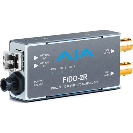 AJA FiDO-2R-MM - Convertisseur 2 canaux Multi-Mode LC Fiber vers 3G-SDI