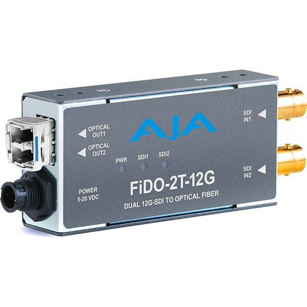 AJA FiDO-2T-12G - Convertisseur 2 canaux 12G-SDI vers Single Mode LC Fiber AJA FiDO-2T-12G - Convertisseur 2 canaux 12G-SDI vers Single Mode LC Fiber