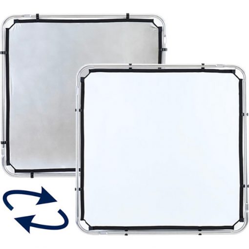 Manfrotto LR81131R - Toile Réflection Blanc/Argent (1x1m)