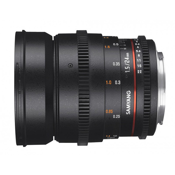 Samyang 24mm T1.5 VDSLR II (Canon EF) - Objectif Cinéma Samyang 24mm T1.5 VDSLR II (Canon EF) - Objectif Cinéma