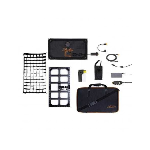 Aladdin ALL-IN 2 Gaffer Color (100w Bi-Color, 40w RGB) - kit panneau led Aladdin ALL-IN 2 Gaffer Color (100w Bi-Color, 40w RGB) - kit panneau led