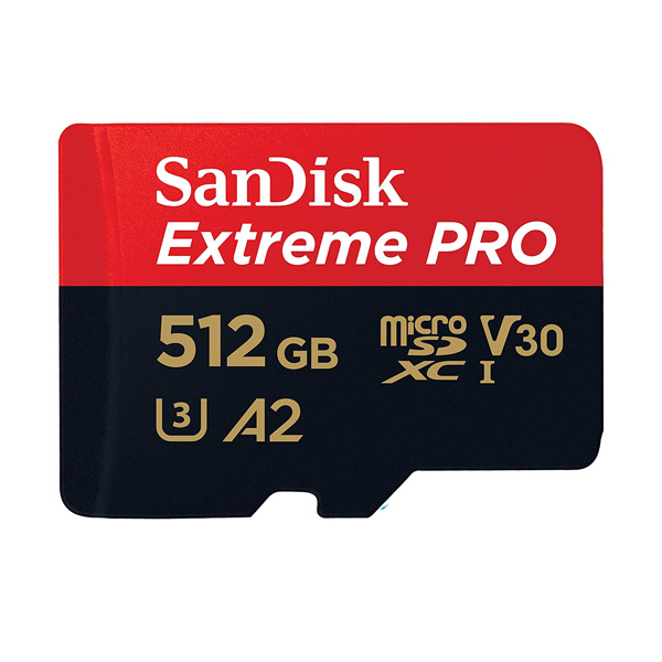 Sandisk Extreme Pro 512Go - carte micro SDXC + adaptateur Sandisk Extreme Pro 512Go - carte micro SDXC + adaptateur