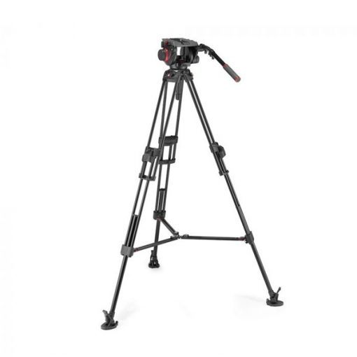 Manfrotto 509 + Fast Twin 645 (aluminium) – Kit Trépied et Rotule Vidéo