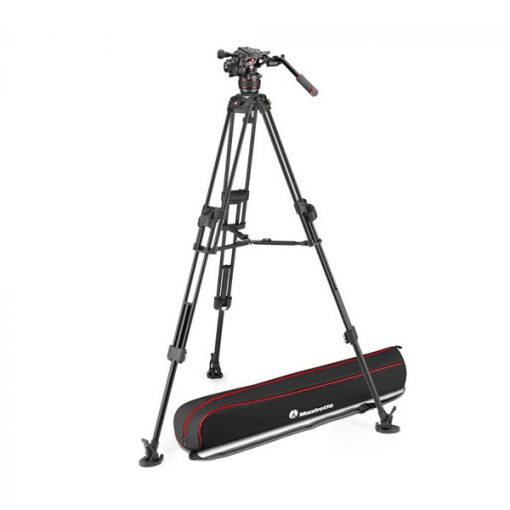Manfrotto 608 + Fast Twin 645 (aluminium) – Kit Rotule Vidéo et Trépied