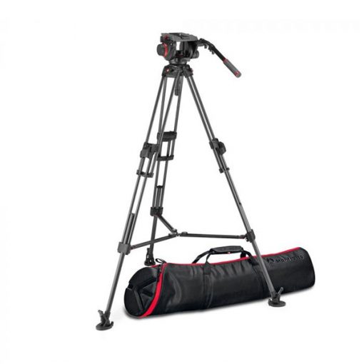 Manfrotto 509 + Fast Twin 645 (carbone) – Kit Trépied et Rotule Vidéo