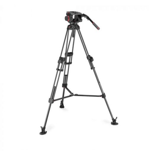 Manfrotto 509 + Fast Twin 645 (carbone) – Kit Trépied et Rotule Vidéo