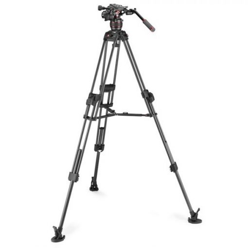 Manfrotto 608 + Fast Twin 645 (carbone) – Kit Rotule Vidéo et Trépied
