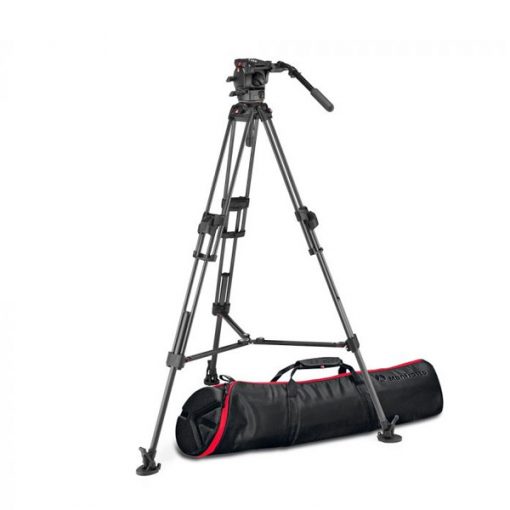 Manfrotto 526 + Fast Twin 645 (carbone) – Kit Trépied et Rotule Vidéo