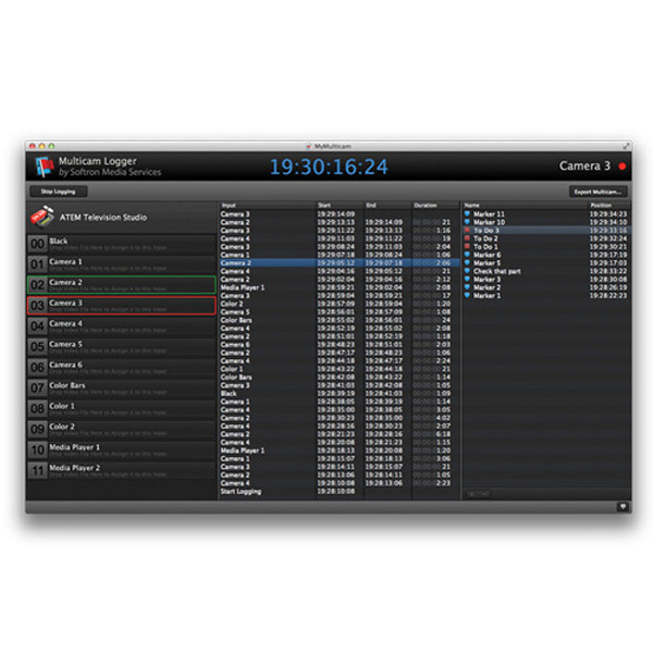 Softron Multicam Logger Logiciel Softron Multicam Logger Logiciel