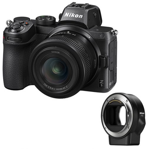 Nikon Z5 avec 24-50mm et Bague FTZ - Appareil Photo avec Objectif