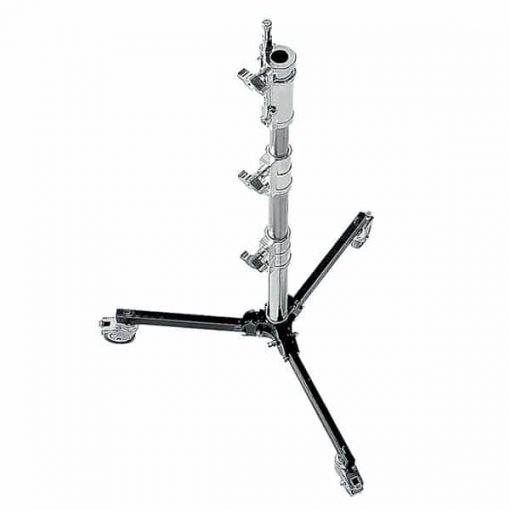 Avenger A5012 - Pied Combo sur Base Pliable avec Roues (1,2m/Argent)