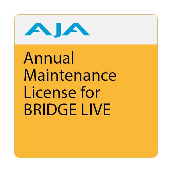Aja Licence de maintenance annuelle Bridge Live Aja Licence de maintenance annuelle Bridge Live