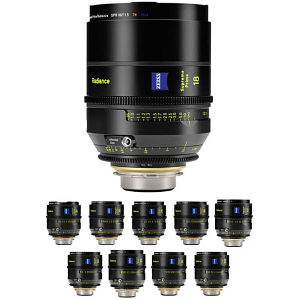 Zeiss Supreme Prime Radiance Kit Complet (PL, Impérial) - Objectifs Cinéma Zeiss Supreme Prime Radiance Kit Complet (PL, Impérial) - Objectifs Cinéma