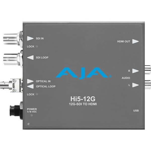 AJA HI5-12G-R-ST - Convertisseur 12G-SDI vers HDMI 2.0 AJA HI5-12G-R-ST - Convertisseur 12G-SDI vers HDMI 2.0