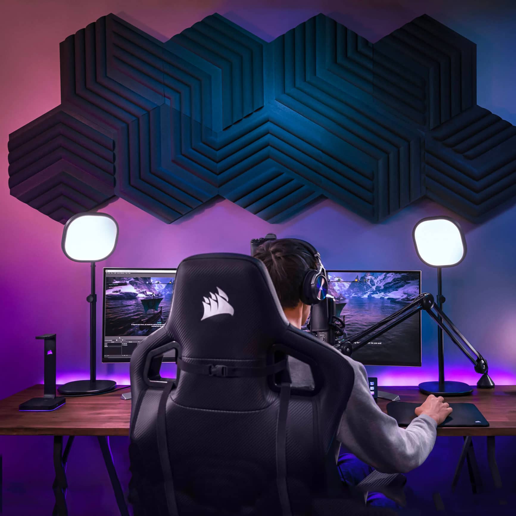 Elgato Waves Panels - Mousse Acoustique noire Elgato Waves Panels - Mousse Acoustique noire