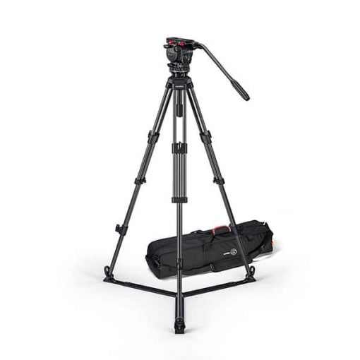Sachtler FSB 8 Mk II avec Trepied 75/2 CF, GS et Sac - Kit Trepied et Rotule