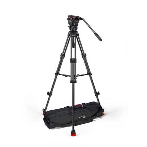Sachtler FSB 8 Mk II avec Trepied 75/2 CF, MS et Sac - Kit Trepied et Rotule