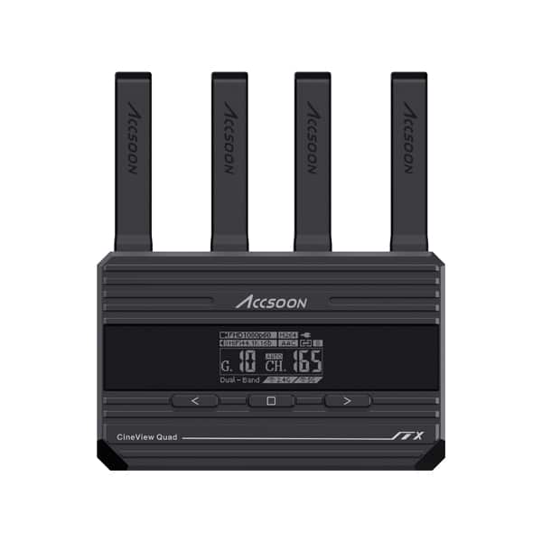 Accsoon CineView Quad TX/RX- Kit HF (Récepteur et transmetteur) Accsoon CineView Quad TX/RX- Kit HF (Récepteur et transmetteur)