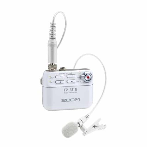 Zoom F2 BTW (Blanc)- Enregistreur audio bluetooth + micro lavalier