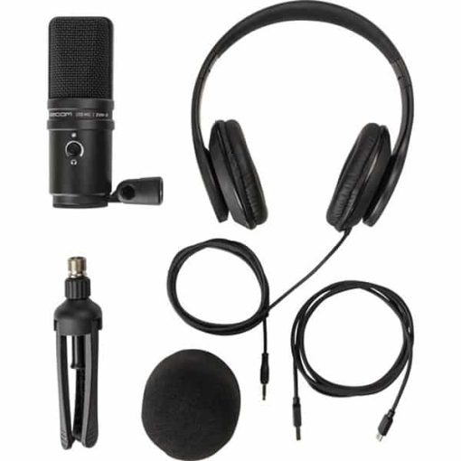 Zoom ZUM-2PMP - Pack Microphone Podcast USB avec Casque, trépied et câble