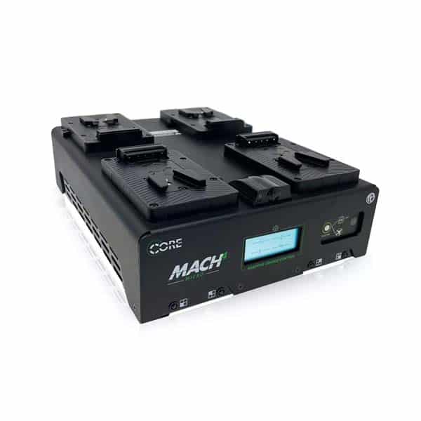 Core SWX Mach4 avec ACC (V-Mount) - Chargeur rapide 4 stations Core SWX Mach4 avec ACC (V-Mount) - Chargeur rapide 4 stations