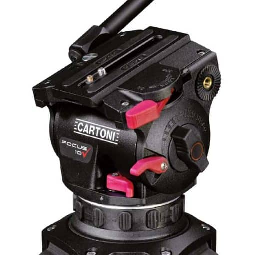 Cartoni Focus 10 Red Lock (100mm) – Kit trépied (triangle mi-hauteur)