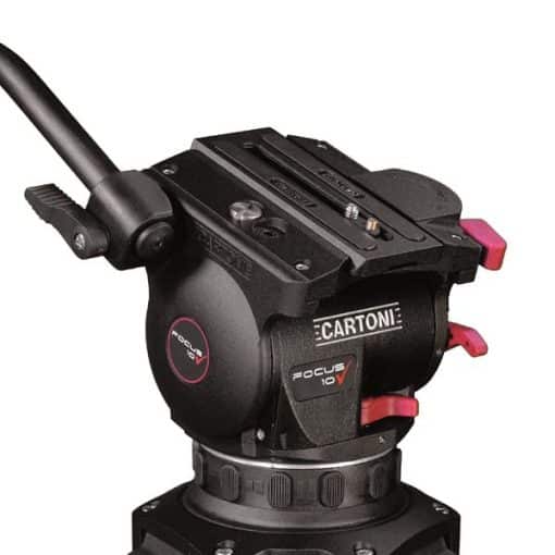 Cartoni Focus 10 Red Lock (100mm) – Kit trépied (triangle mi-hauteur)