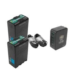 IDX 2x Batterie SB-U98/PD + 1x Chargeur UC-PD2 - Kit de batteries