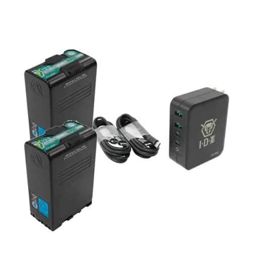 IDX 2x Batterie SB-U98/PD + 1x Chargeur UC-PD2 - Kit de batteries