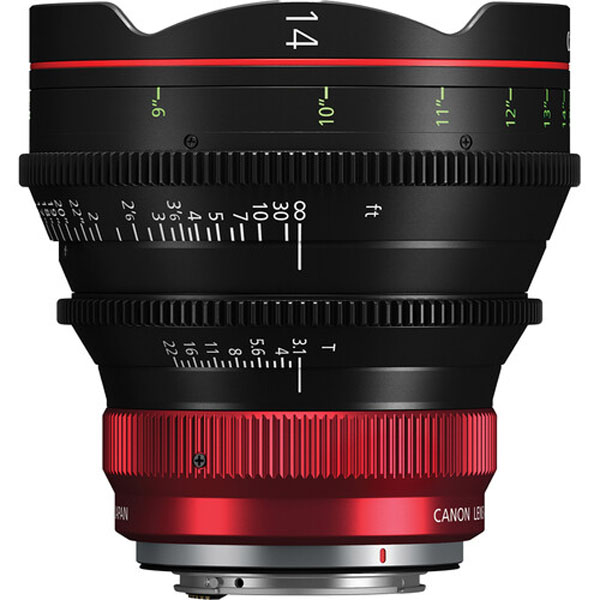 Canon CN-R 14mm T3.1 L F (Canon RF, Impérial) - Objectif Cinema Canon CN-R 14mm T3.1 L F (Canon RF, Impérial) - Objectif Cinema