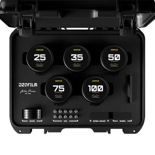 DZOFILM Arles Prime 25/35/50/75/100 T1.4 PL FF (Métrique) – Kit Objectifs