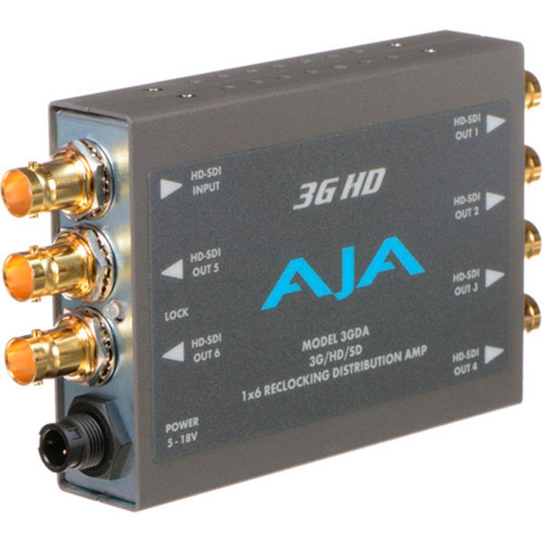 AJA 3GDA - Amplificateur de distribution et de reclockage (1x6 3G/HD/SDI) AJA 3GDA - Amplificateur de distribution et de reclockage (1x6 3G/HD/SDI)