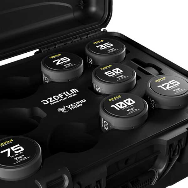 DZOFilm Vespid Prime 16/25/35/50/75/100/125mm (PL/EF) - Kit Objectifs Cinema DZOFilm Vespid Prime 16/25/35/50/75/100/125mm (PL/EF) - Kit Objectifs Cinema