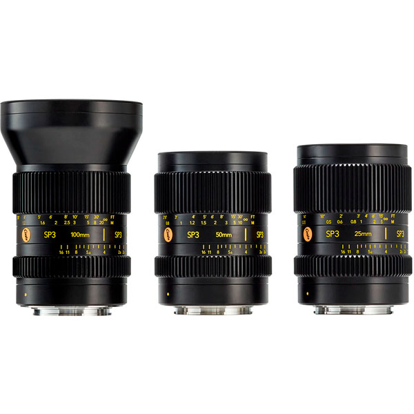 Cooke SP3 3-Lens Kit 25/50/100mm T2.4 (Sony E) - Kit Objectifs Cinéma Cooke SP3 3-Lens Kit 25/50/100mm T2.4 (Sony E) - Kit Objectifs Cinéma