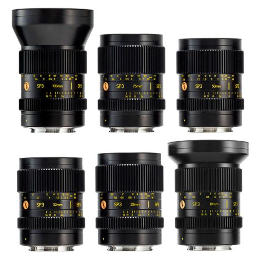 Cooke SP3 6-Lens Kit 18/25/32/50/75/100mm T2.4 (Sony E) - Kit Objectifs Cinéma