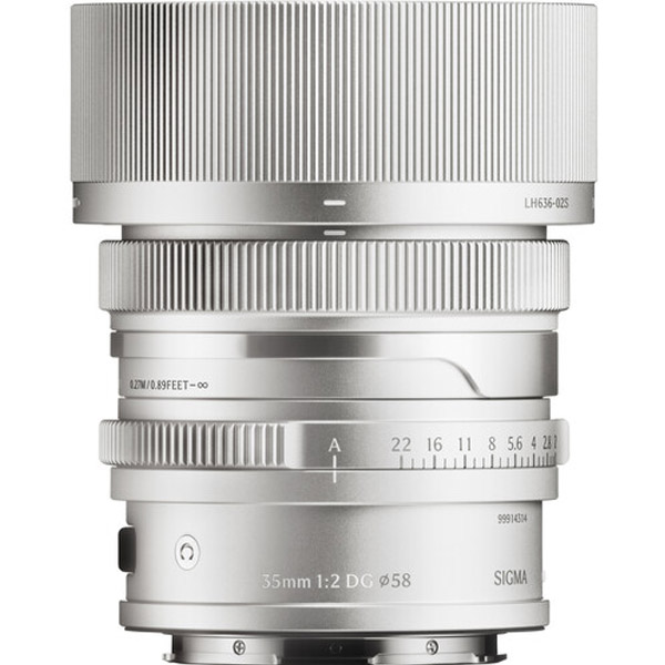 Sigma 35mm f/2 DG Contemporary (L Mount, Silver) - Objectif